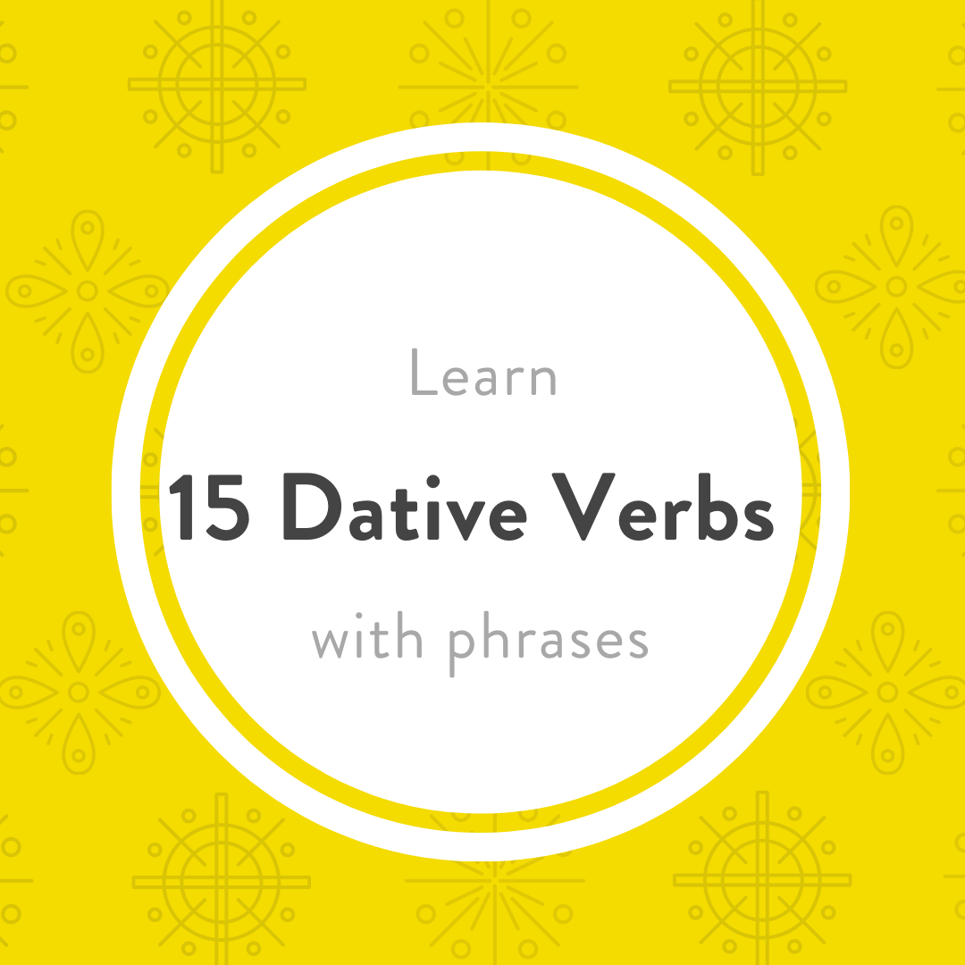 Luxembourgish Verbs That Take A Direct Object In The Dative Case